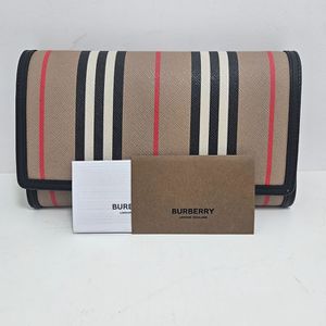 Burberrys Beige Home Stitch Pouch Bag