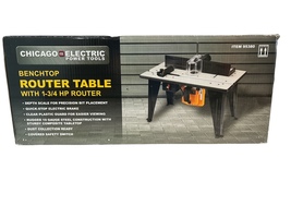 CHICAGO ELECTRIC POWER TOOLS BENCHTOP ROUTER TABLE WITH 1-34/ HP ROUTER