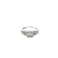  14kt White Gold .70ct tw Diamond Engagement Ring With CGL Certificate