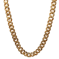 10kt Yellow Gold 22" 7.5mm 3.50ct tw Diamond Miami Cuban Link Chain