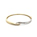 10kt Two Tone .25ct tw Diamond Bangle Bracelet 