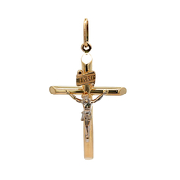 14kt Two Tone Crucifix