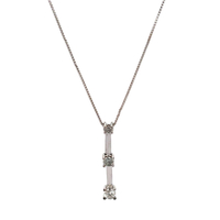 10kt White Gold .25ct tw Diamond Pendant With Chain 