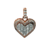 14kt Rose Gold 1.50ct tw Diamond Heart Pendant