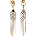 10kt Two Tone Dangling Bead Earrings