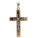 14kt Two Tone Crucifix Cross Pendant 