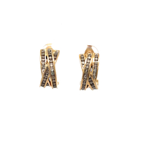 14kt Yellow Gold .30ct tw Diamond Huggie Earrings