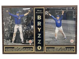 Chicago Cubs Kris Bryant and Anthony Rizzo Wooden Plaque 