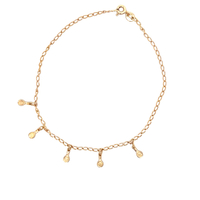 14kt Yellow Gold 9.5" Tennis Anklet 