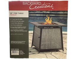 Backyard Creations Franklin Propane Gas Fire Pit Table