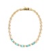 14kt Yellow Gold 7" 4.5mm Diamond & Blue Stone Bracelet