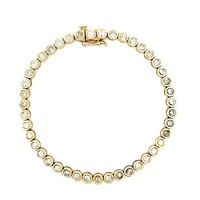  14kt Yellow Gold 4.30ct tw Diamond Tennis Bracelet