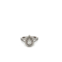 14kt White Gold .50ct tw Diamond Pear Shaped Ring