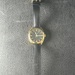 Gucci Quartz Watch 142.3 Stainless Gold Case Leather Band