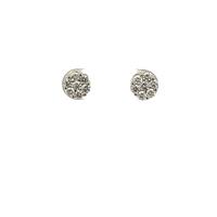  14kt White Gold 0.75ct tw Cluster Diamond Studs