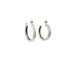 14kt White Gold .25ct tw Diamond Hoop Earrings