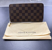 Louis Vuitton Zippy Wallet Damier Ebene Brown - w/ Dust Bag