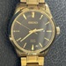 Seiko Gold Plated V158 0AD0 Solar Powered Men's Watch Gold Dial 