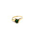 10kt Yellow Gold Diamond & Green Stone Ring