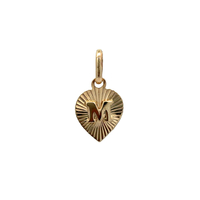 14kt Yellow Gold "M" Heart Pendant