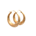 14kt Yellow Gold Diamond Cut Hoop Earrings