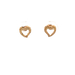 14kt Yellow Gold Heart Stud Earrings