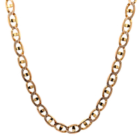 14kt Yellow Gold 22" 6.25mm Diamond Cut Mariner Link Chain