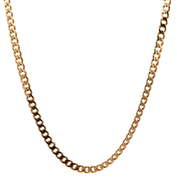 14kt Yellow Gold 18" 4mm CZ Curb Link Chain