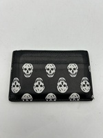 Alexander Mcqueen Skull Print Leather Cardholder-FREE SHIPPING-