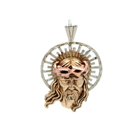 14kt Tri-Color Jesus Pendant