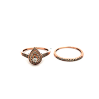 10kt Rose Gold .50ct tw Diamond Wedding Set Rings