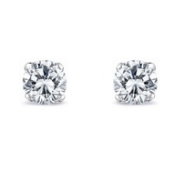 14kt White Gold .66ct tw Diamond Stud Earrings With Screw Backs