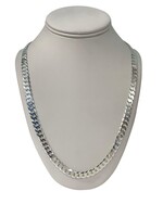 0.925% Sterling Silver 24" 7.9mm Curb Link Chain 