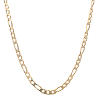 14kt Yellow Gold 19" 4mm Figaro Link Chain 