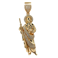 14kt Yellow Gold CZ Religious Pendant 