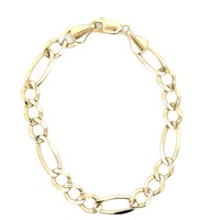 14kt Yellow Gold 9" 8mm Figaro Link Bracelet 