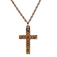 14kt Yellow Gold Cross Pendant With Chain