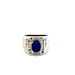 14kt White Gold .70ct tw Diamond & Blue Stone Ring 