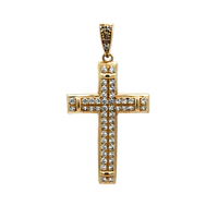 10kt Yellow Gold CZ Cross Pendant