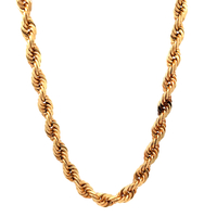 14kt Yellow Gold 20" 6mm Solid Rope Chain