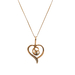 10kt Two Tone Diamond Heart Pendant With Chain