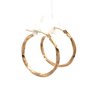 10kt Yellow Gold Twist Hoop Earrings