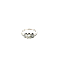 14kt White Gold 1.00ct tw Princess Cut Diamond 3 Stone Ring