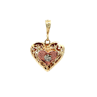 10kt Tri-Color Heart Pendant 