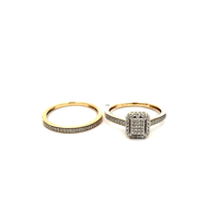 10kt Yellow Gold .35ct tw Diamond Wedding Set Rings