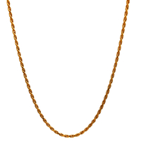 Sterling Silver Gold Plated 30" 1.5mm Rope Chain