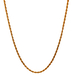 Sterling Silver Gold Plated 30" 1.5mm Rope Chain