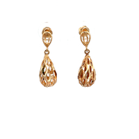 14kt Yellow Gold Teardrop Dangling Earrings