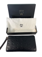 MCM Klara Zip Around Wallet in Monogram Leather