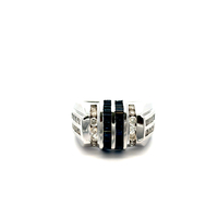 14kt White Gold 1.00ct tw Diamond & Sapphire Ring